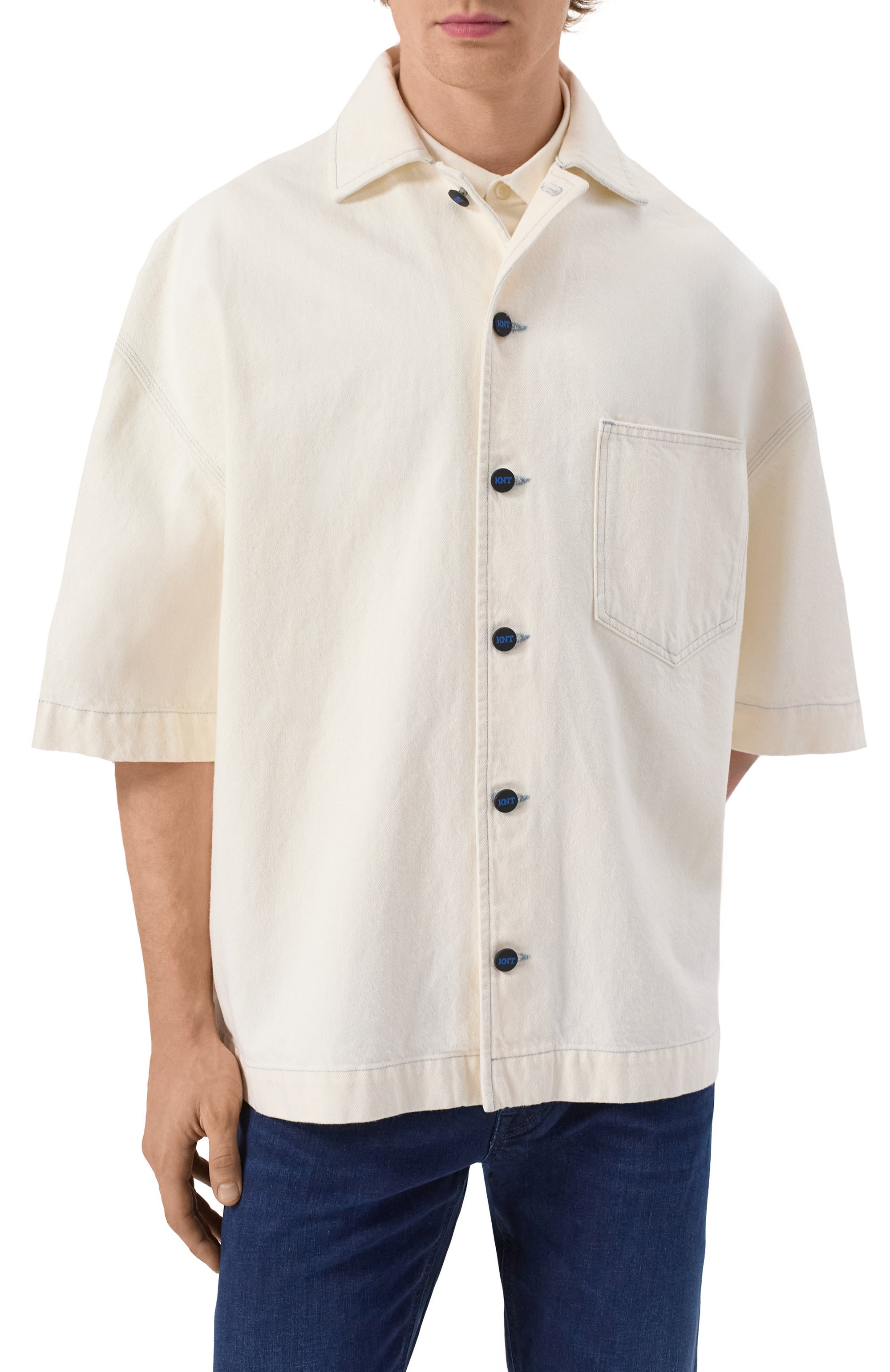 Джинсовая рубашка KITON, арт. UGK111K0754F03, фото 3