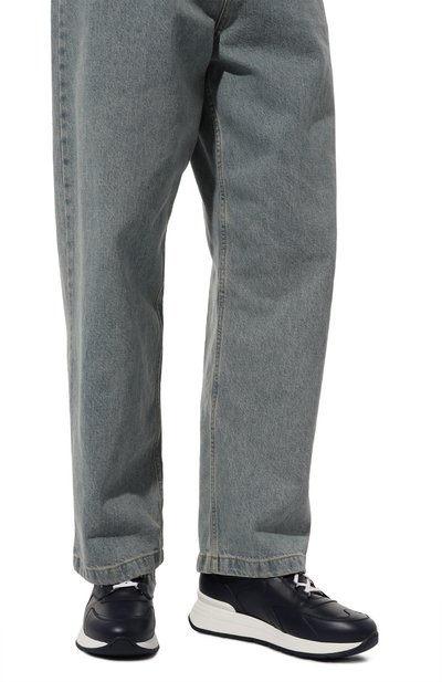 Кожаные кроссовки STEFANO RICCI темно-синего цвета по цене 221500 руб., арт. UF26EG6509_VTS/SDPMW, фото 3 Кожаные кроссовки STEFANO RICCI, арт. UF26EG6509_VTS/SDPMW, фото 3