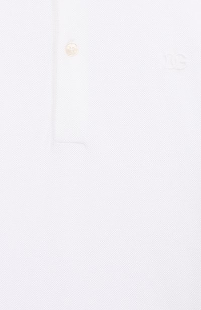 Хлопковое поло DOLCE & GABBANA белого цвета по цене 29650 руб., арт. L4JTCE/G7PLG/8-12+, фото 3 Хлопковое поло DOLCE & GABBANA, арт. L4JTCE/G7PLG/8-12+, фото 3