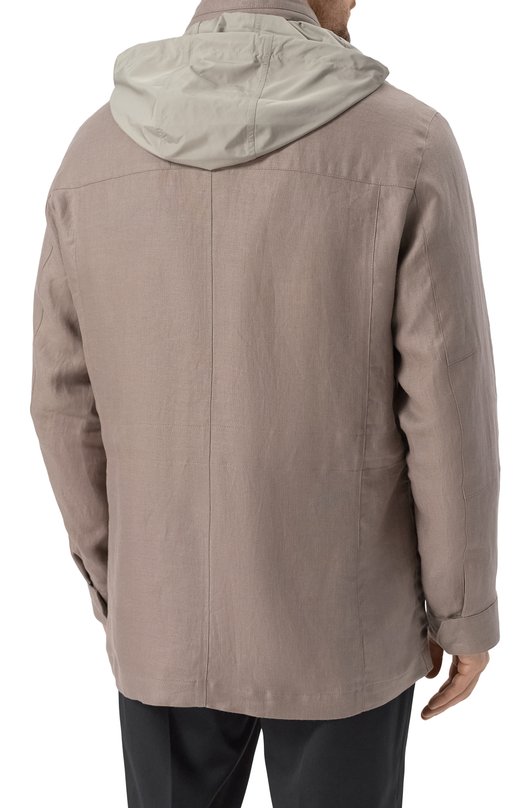 Льняная куртка Corneliani 2525P5-2520152 Бежевый  2525P5-2520152 Фото 8