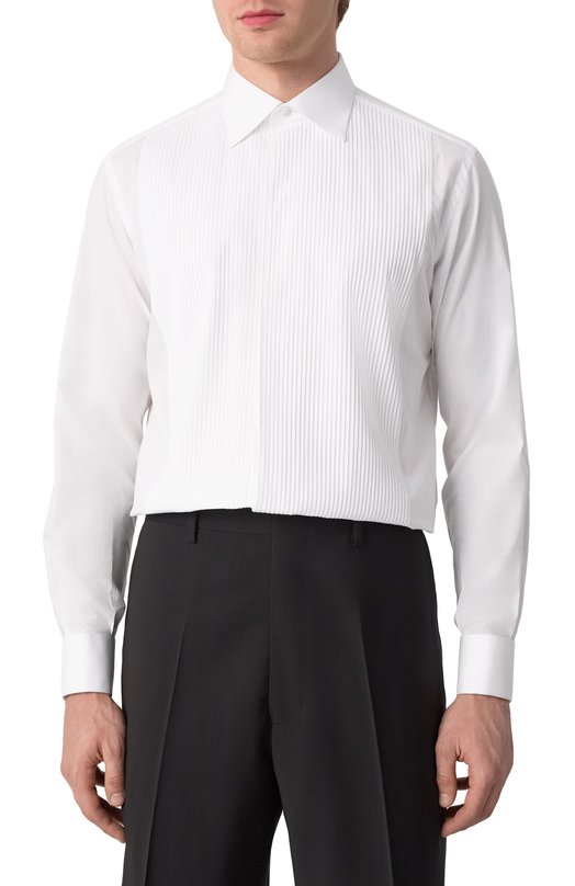 Хлопковая сорочка Brioni RCS829/0Z022 Белый  RCS829/0Z022 Фото 3