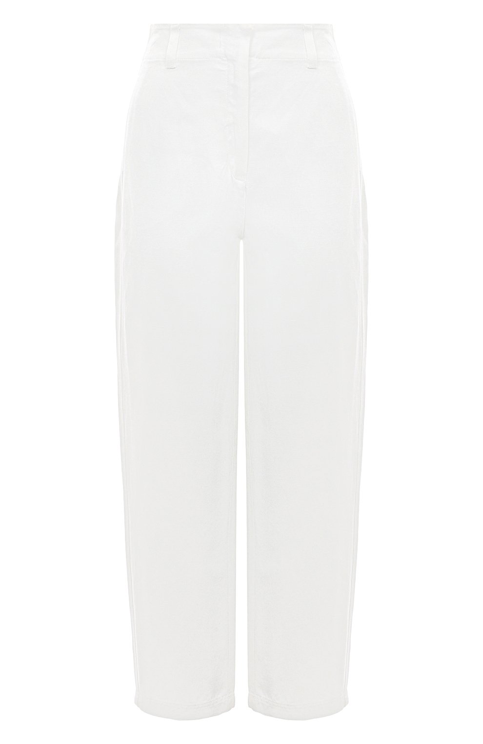 Брюки из вискозы и льна EMPORIO ARMANI белого цвета по цене 46550 руб., арт. 3R2P81/2NM8Z, фото 1 Брюки из вискозы и льна EMPORIO ARMANI, арт. 3R2P81/2NM8Z, фото 1