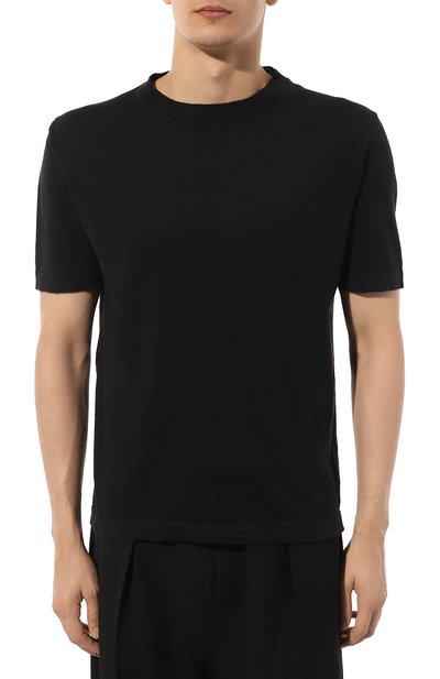 Джемпер изо льна и хлопка KITON черного цвета по цене 97700 руб., арт. UMM049503, фото 3 Джемпер изо льна и хлопка KITON, арт. UMM049503, фото 3