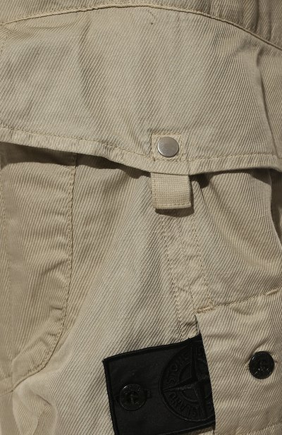 Брюки-карго из хлопка и льна STONE ISLAND, арт. 761930318, фото 5