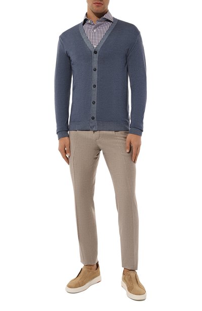 Хлопковая рубашка GIAMPAOLO фиолетового цвета по цене 32950 руб., арт. 908/41211, фото 2 Хлопковая рубашка GIAMPAOLO, арт. 908/41211, фото 2