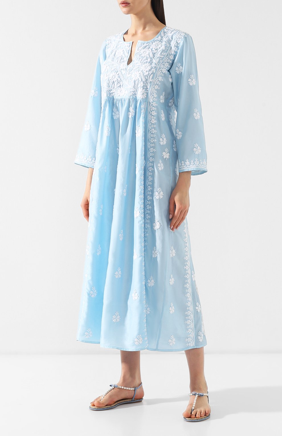 Шелковое платье MUZUNGU SISTERS, арт. EMBR0IDERED SILK DRESS/IN075, фото 3