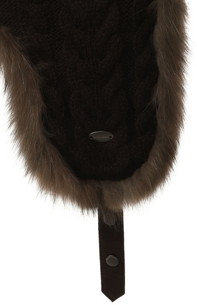 Шапка-ушанка с отделкой из меха соболя BLACK SABLE, арт. BS-24005G, фото 4