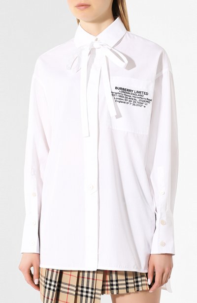 Хлопковая рубашка BURBERRY, арт. 8025901, фото 3