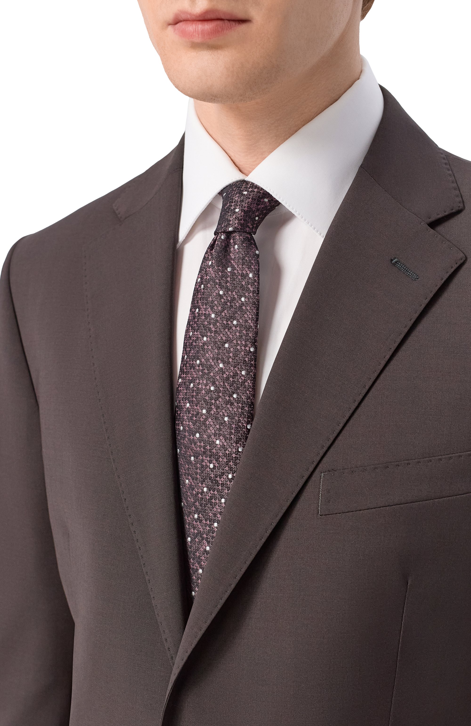 Шелковый галстук ZILLI коричневого цвета по цене 38600 руб., арт. CRAV02M0600VGTCH0, фото 2 Шелковый галстук ZILLI, арт. CRAV02M0600VGTCH0, фото 2