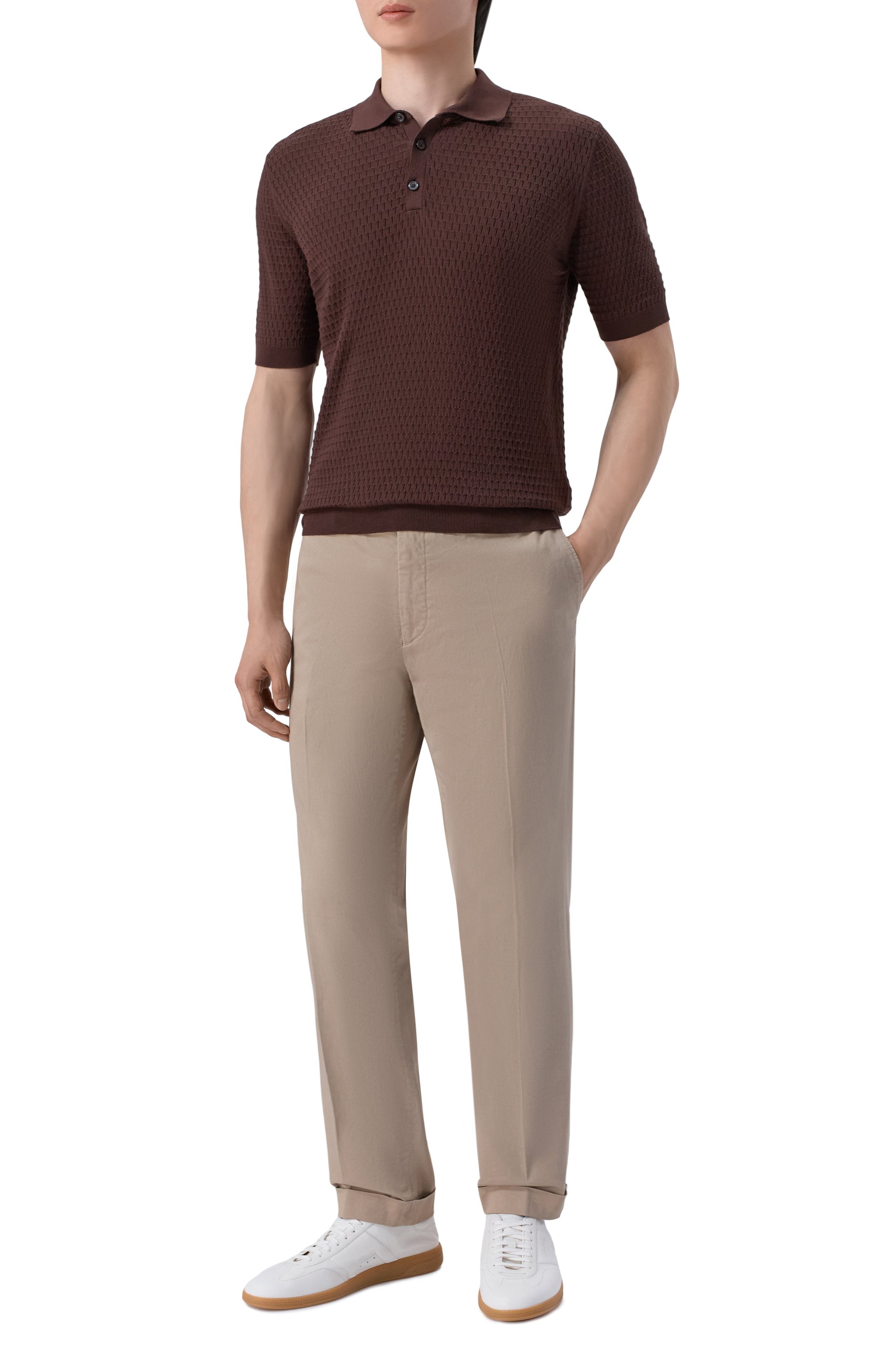 Хлопковое поло ANDREA CAMPAGNA, арт. M5426-8001, фото 2