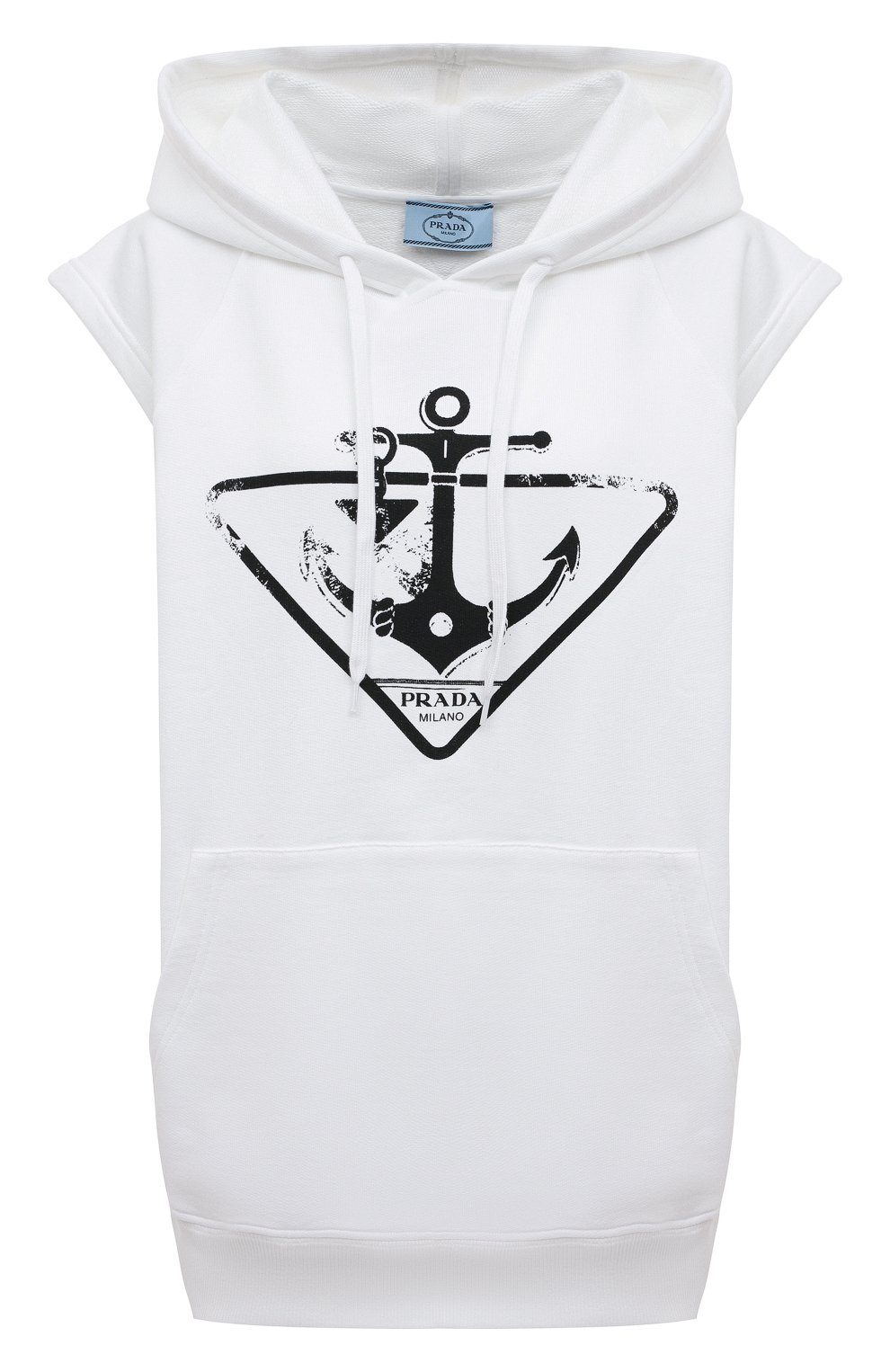 Хлопковое худи PRADA белого цвета по цене 130000 руб., арт. 139693-10NB-F0009-221, фото 1 Хлопковое худи PRADA, арт. 139693-10NB-F0009-221, фото 1