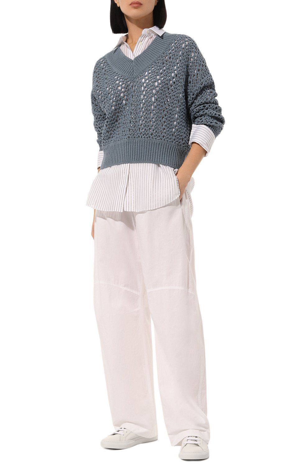 Рубашка из хлопка и шелка BRUNELLO CUCINELLI, арт. MP781MI216, фото 2