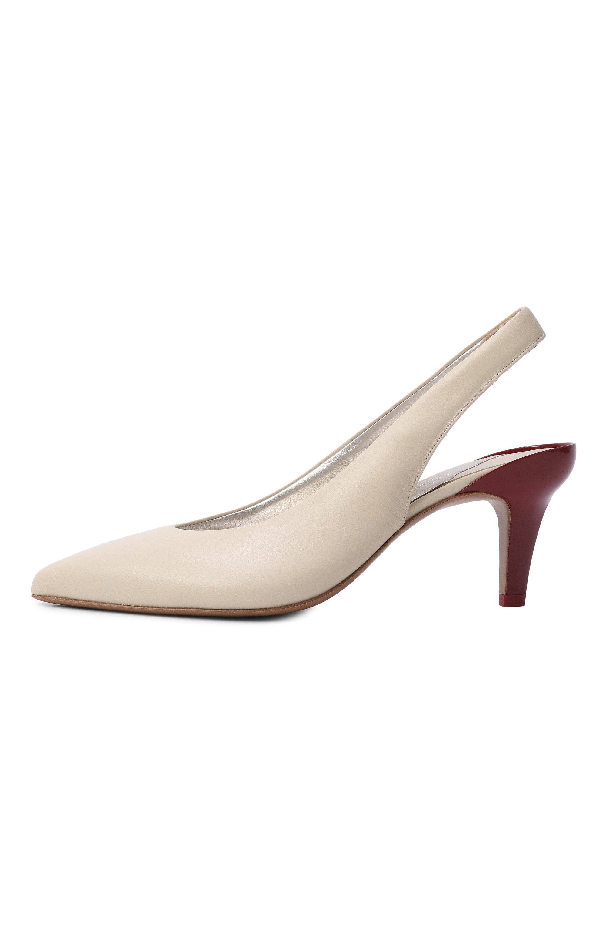 Кожаные туфли suzie 75 CHLOÉ кремового цвета по цене 111500 руб., арт. CH26U18HXD, фото 4 Кожаные туфли suzie 75 CHLOÉ, арт. CH26U18HXD, фото 4