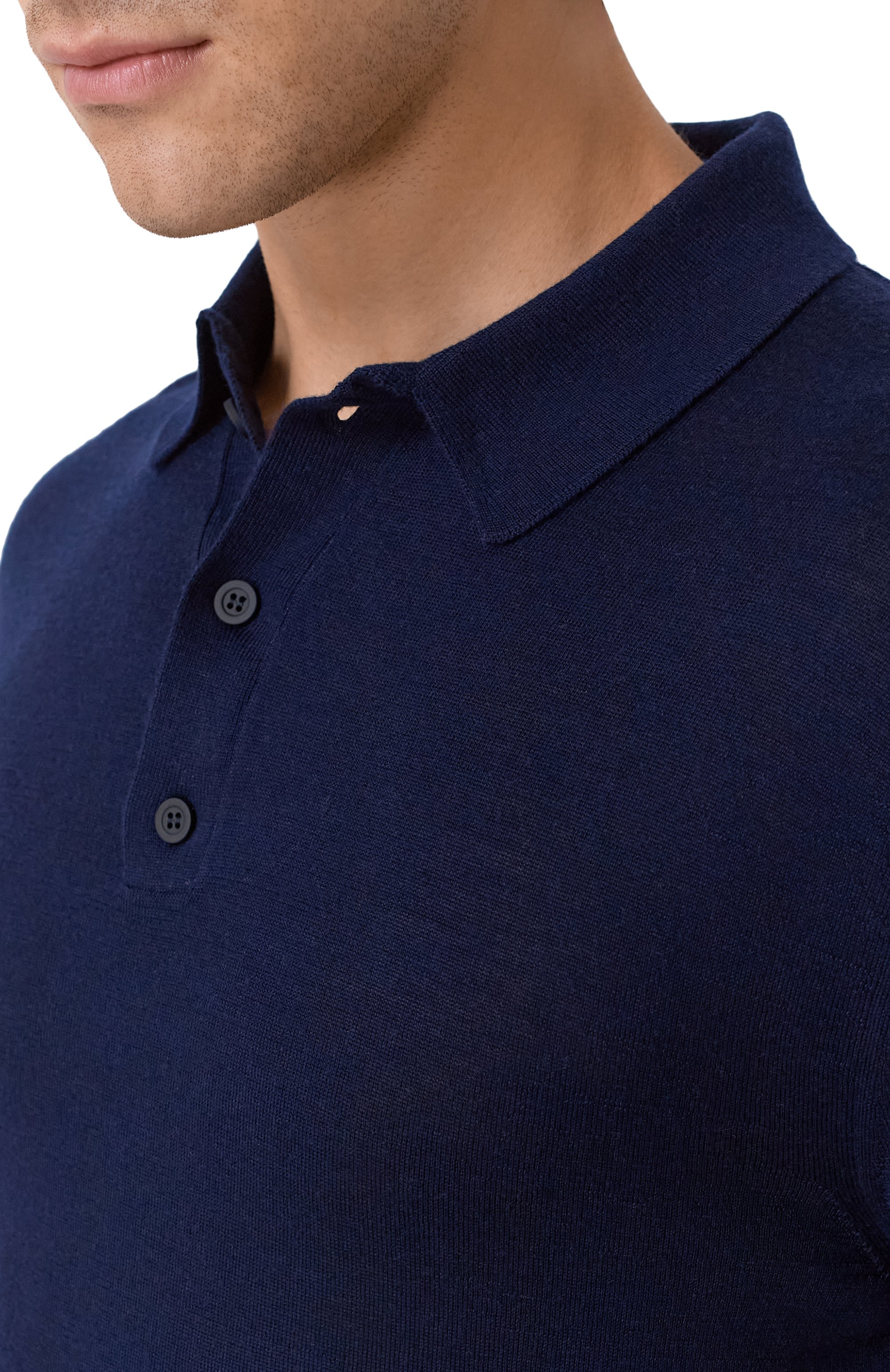 Поло из шерсти и шелка KITON, арт. UMM066702, фото 5