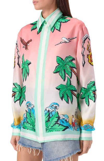 Шелковая рубашка CASABLANCA, арт. U-WS25-SH-021-02, фото 3