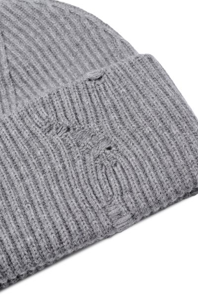 Шапка из шерсти и кашемира ADDICTED серого цвета по цене 17900 руб., арт. MK924D, фото 3 Шапка из шерсти и кашемира ADDICTED, арт. MK924D, фото 3
