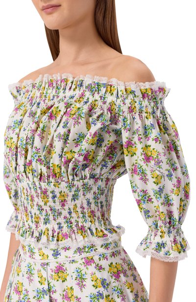 Хлопковый топ DOLCE & GABBANA, арт. F7BG4T/HS5T9, фото 5