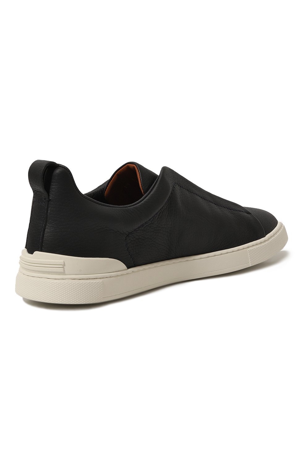 Кожаные кеды triple stitch ZEGNA темно-синего цвета по цене 83150 руб., арт. LHCV0/S4667Z, фото 5 Кожаные кеды triple stitch ZEGNA, арт. LHCV0/S4667Z, фото 5