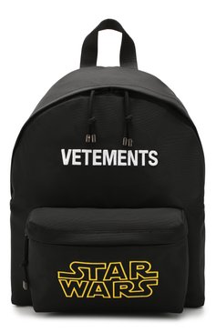 Женский рюкзак star wars x vetements VETEMENTS черного цвета, арт. USW21BA039 1301/W | Фото 1 (Размер: large; Материал: Текстиль; Драгоценные камни: Проставлено; Материал сплава: Проставлено; Стили: Кэжуэл)