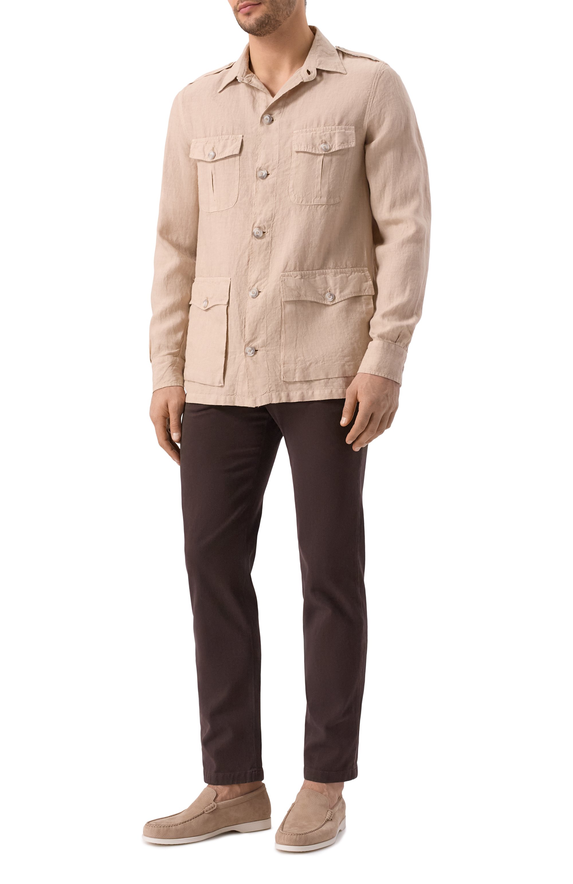 Льняная куртка-рубашка 120% LINO, арт. 32ALIM89RH/0253/000, фото 2