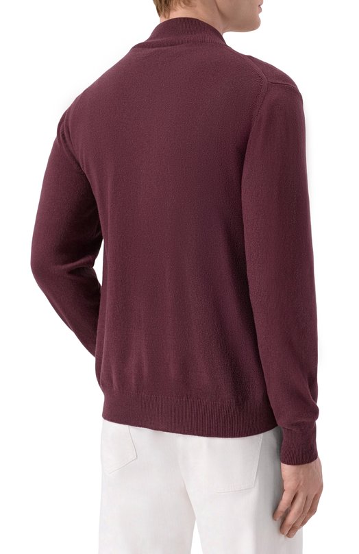 Кашемировый кардиган Kiton UMK1509K340 Бордовый  UMK1509K340 Фото 4