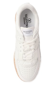 Женские кожаные кеды freedots xl VALENTINO белого цвета, арт. 6W2S0IG5/NGG | Фото 6 (Материал внутренний: Текстиль; Драгоценные камни: Проставлено; Материал внешний: Натуральная кожа; Подошва: Платформа; Материал сплава: Проставлено; Кросс-КТ: Низкие; Материал утеплителя: Без утеплителя; Стили: Гранж)