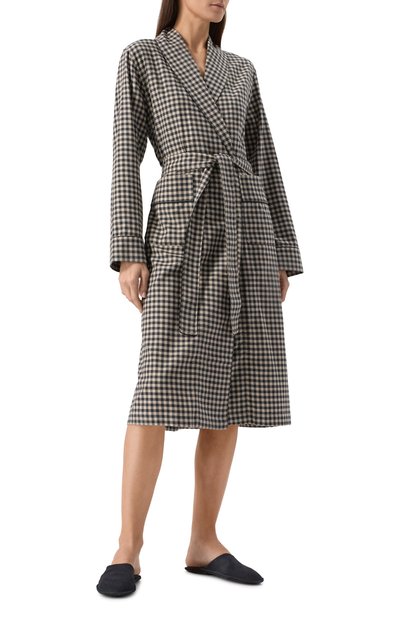 Халат из хлопка и шерсти ZIMMERLI, арт. 4600-13200, фото 2