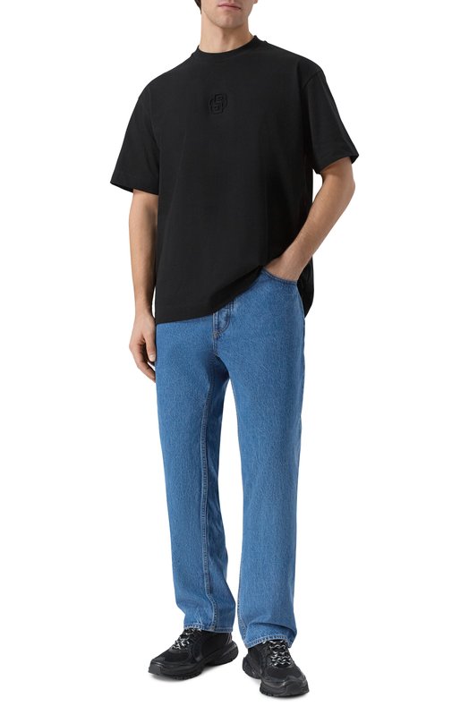 Хлопковая футболка BOSS 50555106 Чёрный  50555106 Фото 2