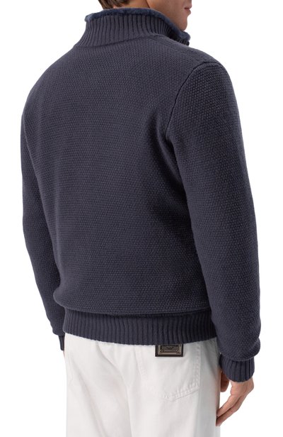 Бомбер с подкладкой из норки KITON темно-синего цвета по цене 1820000 руб., арт. UMK0832K326, фото 4 Бомбер с подкладкой из норки KITON, арт. UMK0832K326, фото 4