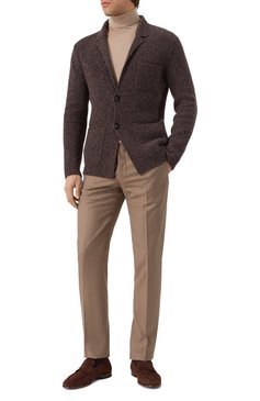 Мужские замшевые лоферы KITON коричневого цвета, арт. USSA271N0119603 | Фото 2 (Материал сплава: Проставлено; Материал внешний: Натуральная кожа, Замша; Нос: Не проставлено; Материал внутренний: Натуральная кожа; Стили: Классический)