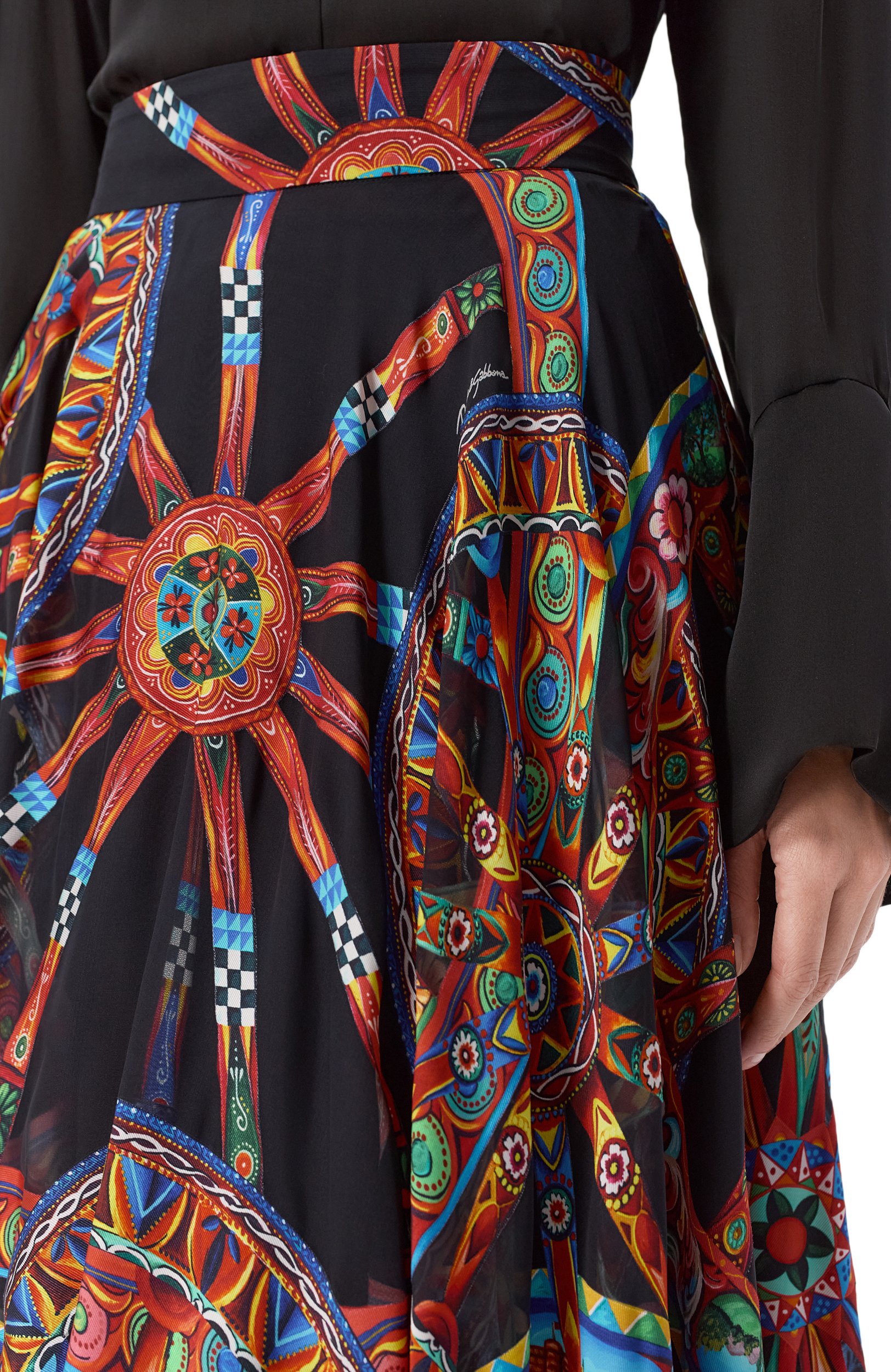 Юбка из вискозы и шелка DOLCE & GABBANA разноцветного цвета по цене 336500 руб., арт. F4CS0T/FSTB5, фото 5 Юбка из вискозы и шелка DOLCE & GABBANA, арт. F4CS0T/FSTB5, фото 5