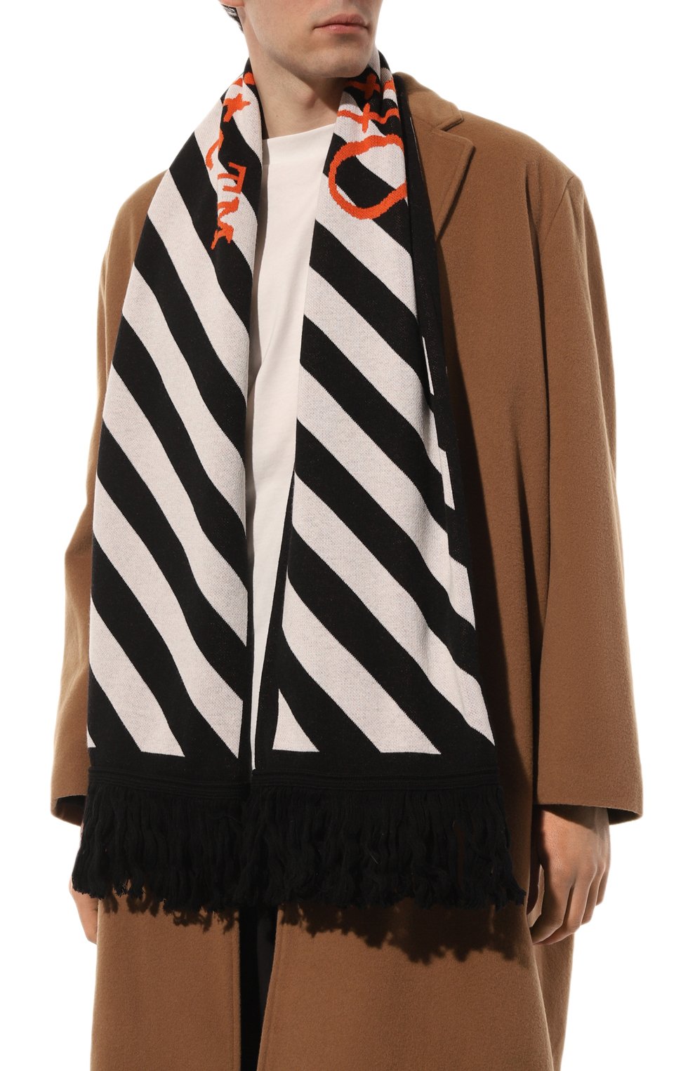 Шерстяной шарф OFF-WHITE, арт. OMMA001F22KNI0011020, фото 2