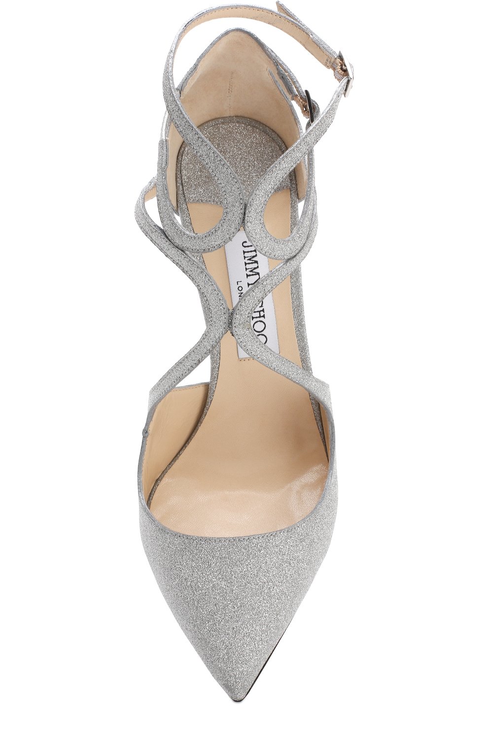 Кожаные туфли lancer 100 с глиттером на шпильке JIMMY CHOO, арт. LANCER 100/IGT, фото 5