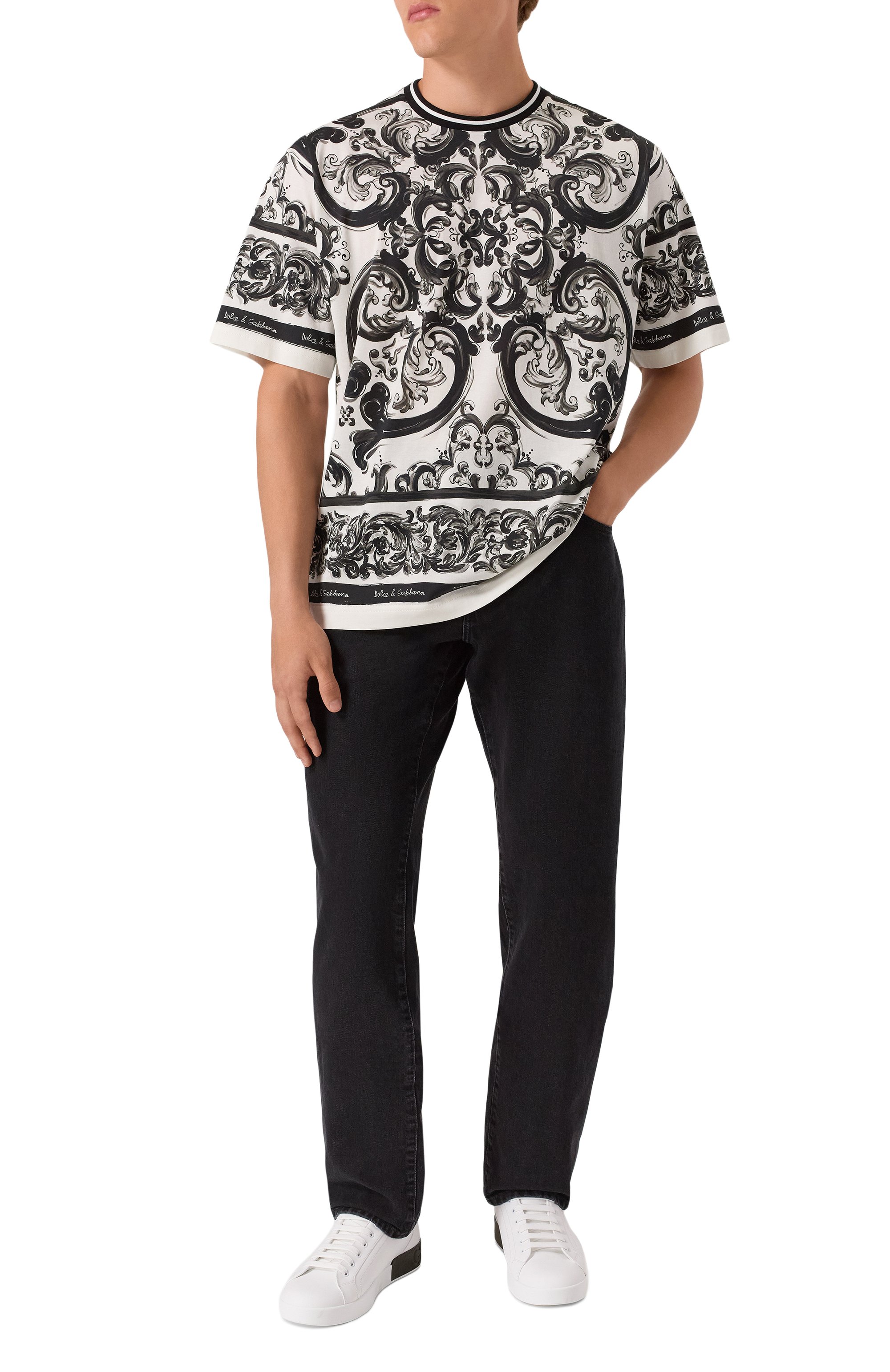 Хлопковая футболка DOLCE & GABBANA, арт. G8PN9T/II7HM, фото 2