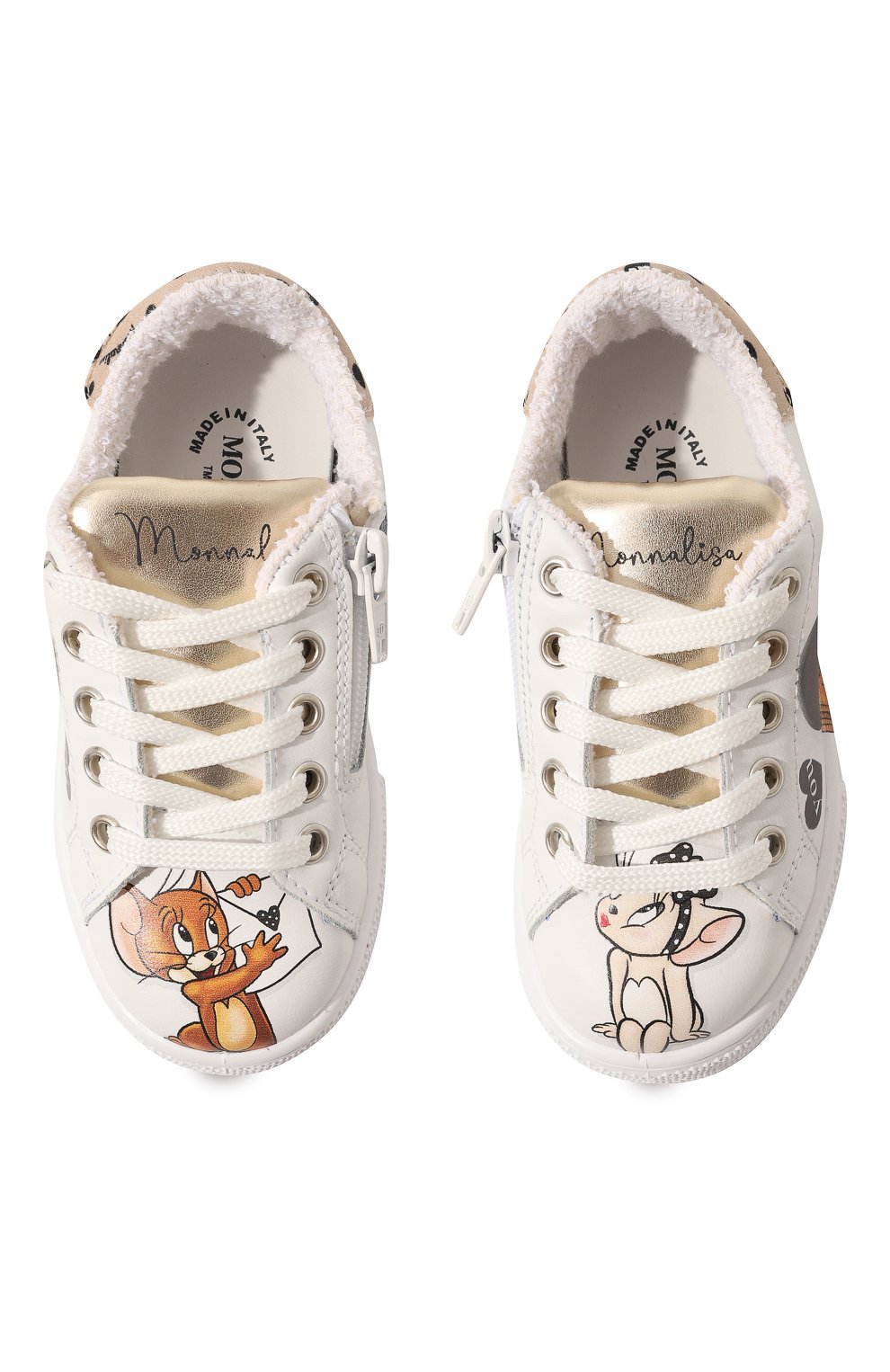 Кожаные кеды MONNALISA, арт. 8CA013, фото 4