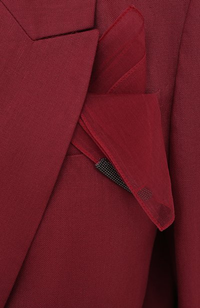 Жакет из хлопка и льна BRUNELLO CUCINELLI бордового цвета по цене 360000 руб., арт. MF5912103, фото 5 Жакет из хлопка и льна BRUNELLO CUCINELLI, арт. MF5912103, фото 5