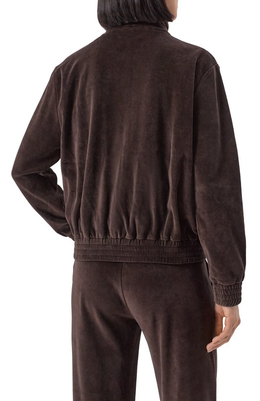 Бархатная толстовка Sporty & Rich x Le Bristol Paris Sporty and Rich JA063517619BR03 Коричневый  JA063517619BR03 Фото 4