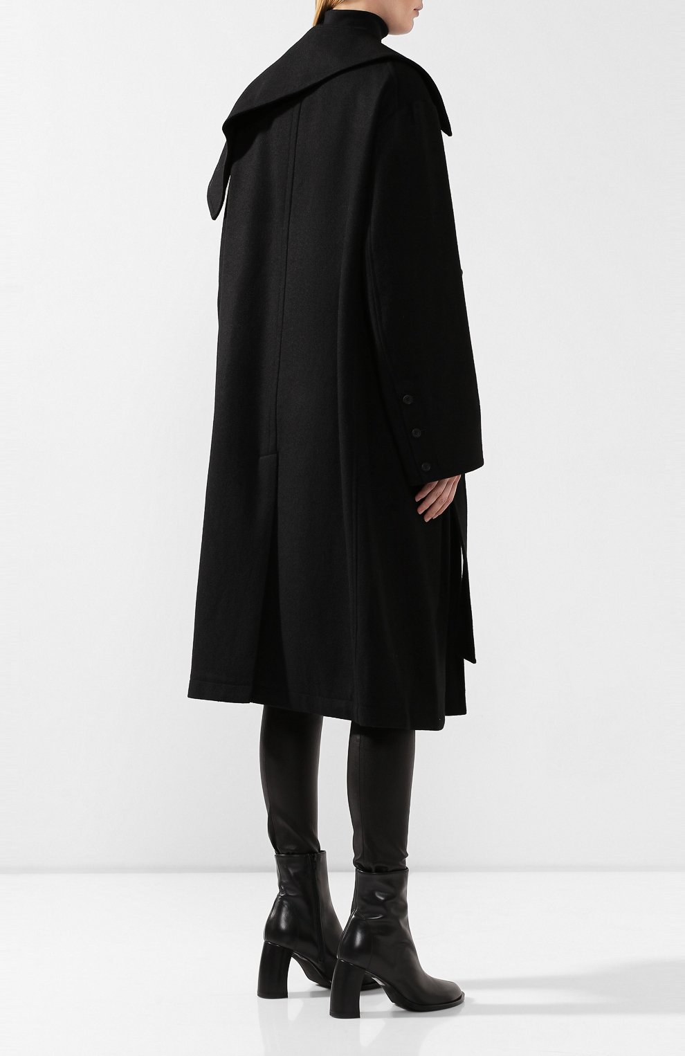 Шерстяное пальто YOHJI YAMAMOTO, арт. NC-C01-102, фото 4