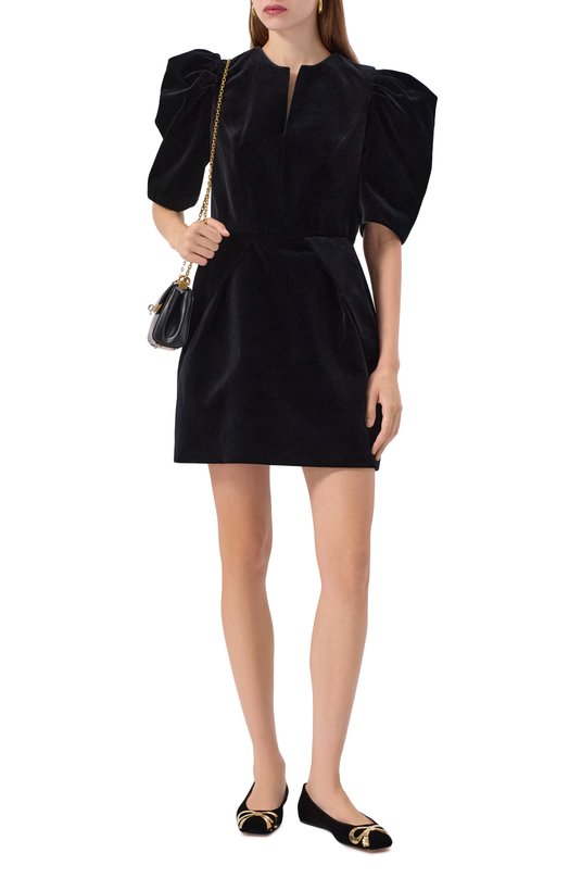 Бархатные балетки Giambattista Valli 25FWKVLIS249/49VEL Чёрный  25FWKVLIS249/49VEL Фото 3