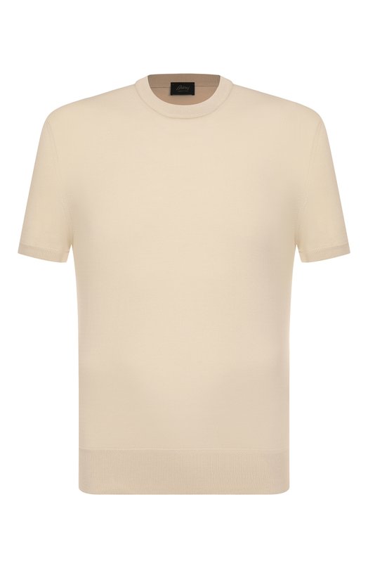 Хлопковый джемпер Brioni UMR00L/PCK17 Кремовый UMR00L/PCK17