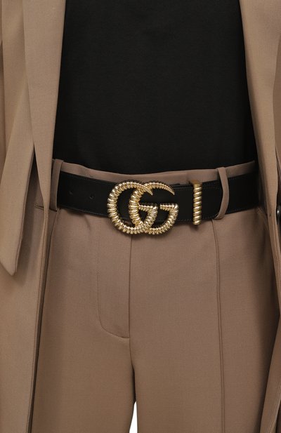 Кожаный ремень GUCCI черного цвета по цене 71280 руб., арт. 524105 AP00G, фото 2 Кожаный ремень GUCCI, арт. 524105 AP00G, фото 2