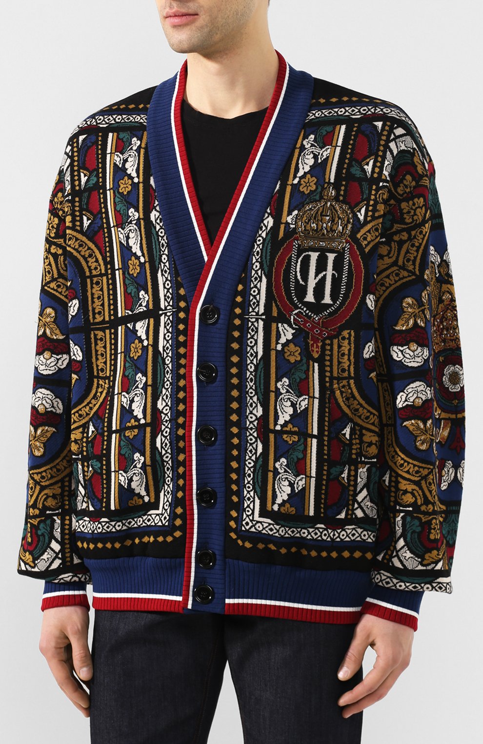 Хлопко вый кардиган DOLCE & GABBANA, арт. G9RI1T/FJ7CH, фото 3