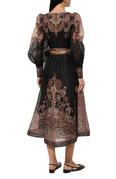 Платье изо льна и шелка ZIMMERMANN, арт. 0566DF241, фото 4