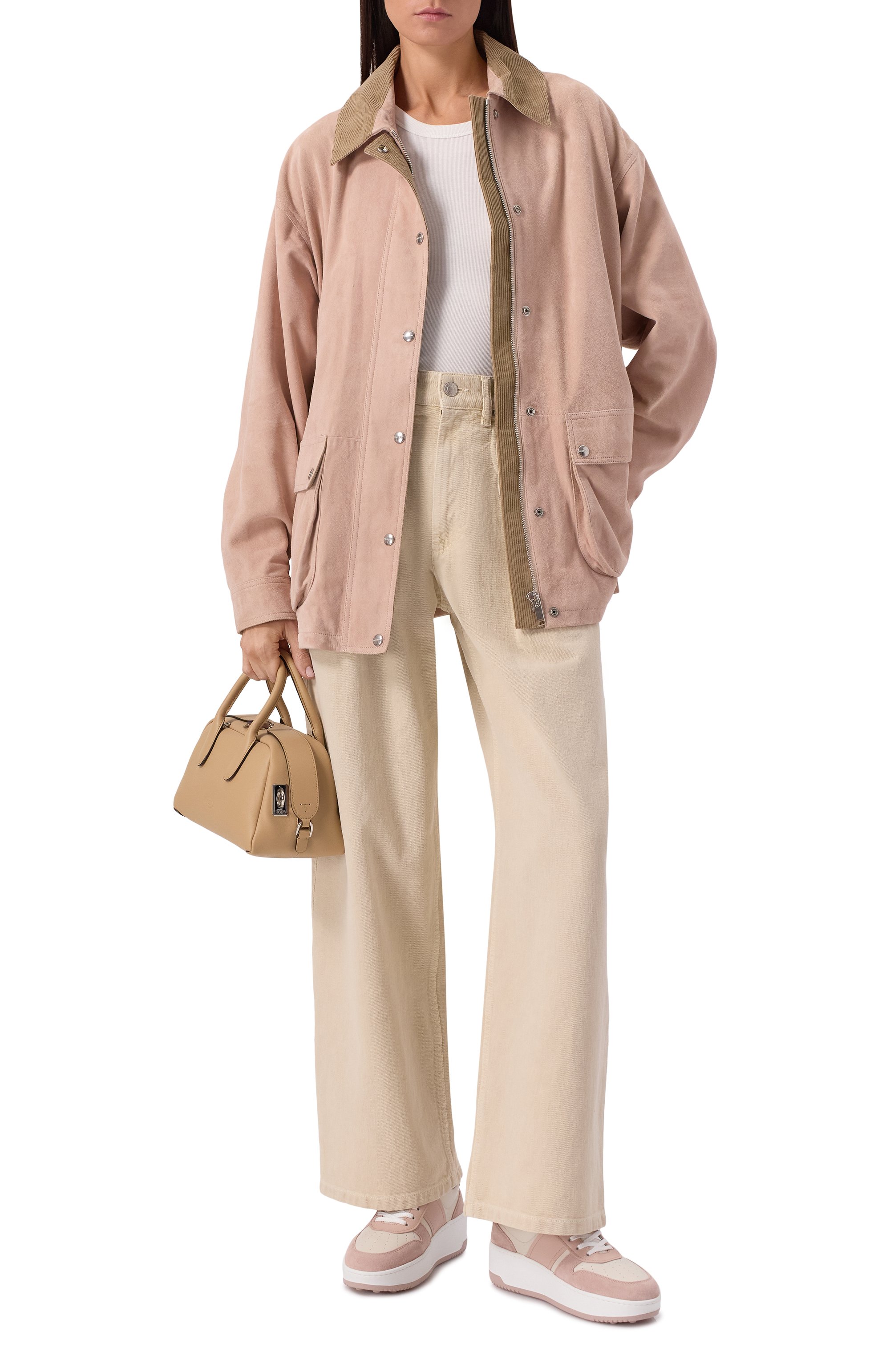 Замшевая куртка HALFBOY розового цвета по цене 209500 руб., арт. HS251WL017, фото 2 Замшевая куртка HALFBOY, арт. HS251WL017, фото 2