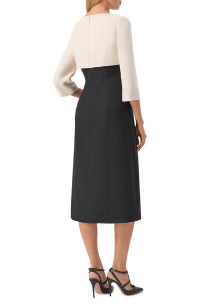 Платье из шерсти и шелка VALENTINO, арт. 8B3VAJR0/1CF, фото 3