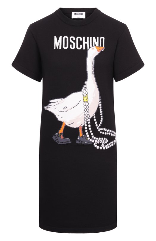 Хлопковое платье Moschino V0492/0502 Чёрный V0492/0502