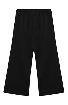 Детские брюки MONNALISA черного цвета, арт. 41C403 | Фото 2 (Материал внешний: Синтетический материал; Материал сплава: Проставлено; Нос: Не проставлено; Стили: Классический; Материал подклада: Хлопок)