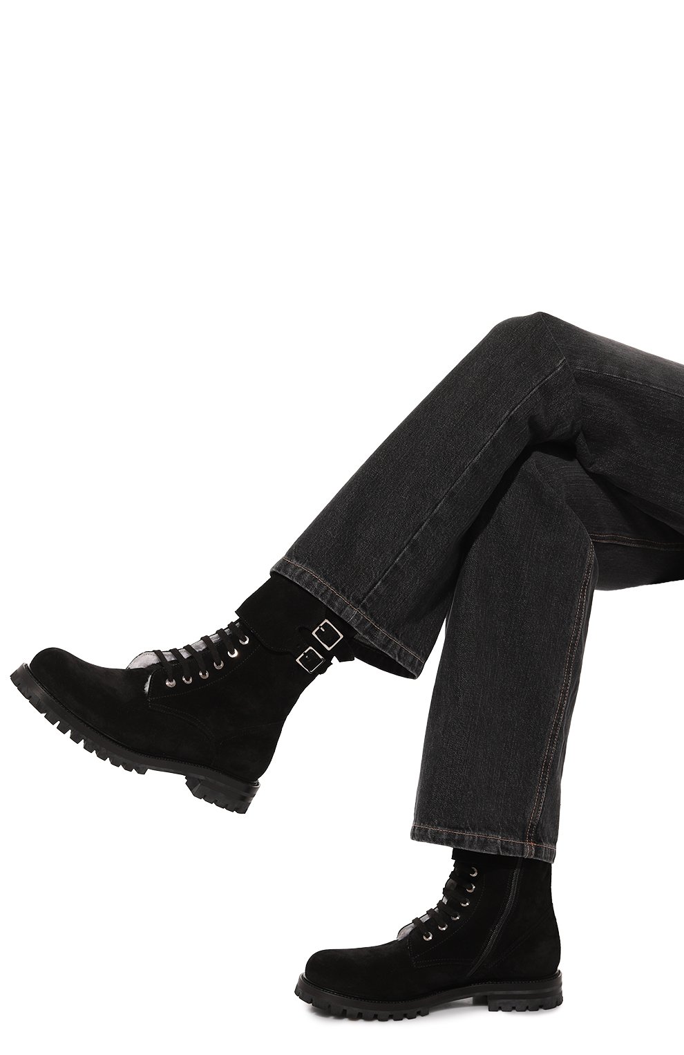 Замшевые ботинки KITON, арт. D56810N0102505, фото 3