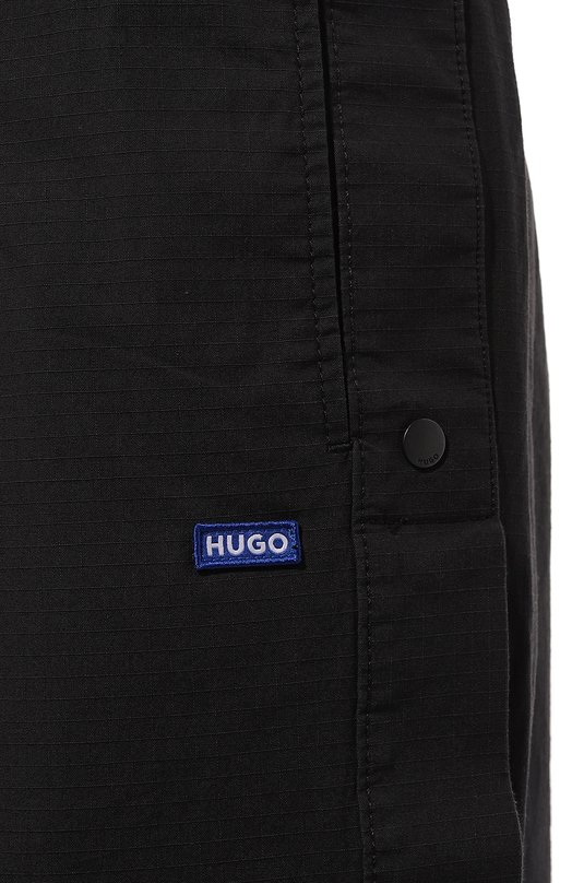 Хлопковые брюки HUGO Blue Чёрный, фото 5