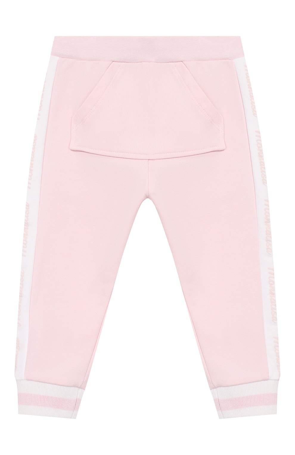 Хлопковые джоггеры MONNALISA белого цвета по цене 7160 руб., арт. 395401, фото 1 Хлопковые джоггеры MONNALISA, арт. 395401, фото 1